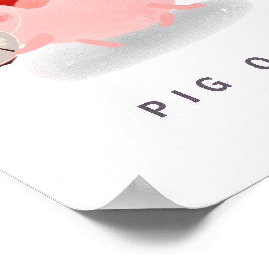 Party Pig Out Sign Poster (Ecke)