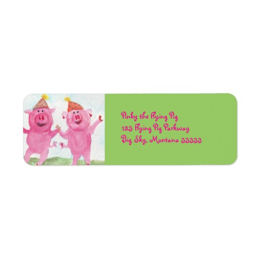 Party Pigs Address Labels (Vorne)