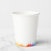 Party Pinguin-Sonnenbrille, Kindergeburt Pappbecher (Rückseite)