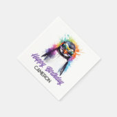 Party Pinguin-Sonnenbrille, Kindergeburt Serviette (Ecke)