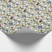 Party Pinguine Geschenkpapier (Ecke)