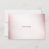 Party Pink Aquarell Blume Shiny Glitzer Moderne Dankeskarte (Rückseite)