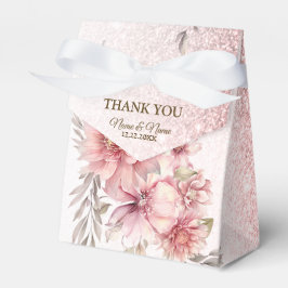 Party Pink Aquarell Blume Shiny Glitzer Moderne Geschenkschachtel