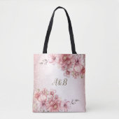 Party Pink Aquarell Blume Shiny Glitzer Moderne Tasche (Vorderseite)