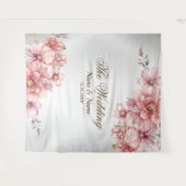 Party Pink Aquarell Blume Shiny Glitzer Moderne Wandteppich (Vorderseite (Horizontal))