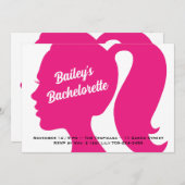 Party Pink Bachelorette Einladung (Vorne/Hinten)