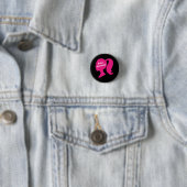 Party Pink & Black Bachelorette Button (Beispiel)