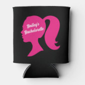 Party Pink & Black Bachelorette Dosenkühler (Vorderseite)