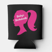 Party Pink & Black Bachelorette Dosenkühler (Rückseite)