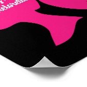 Party Pink & Black Bachelorette Poster (Ecke)