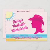 Party Pink Nashville Weekend Einladung (Vorne/Hinten)
