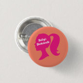 Party Pink & Orange Bachelorette Button (Vorne & Hinten)
