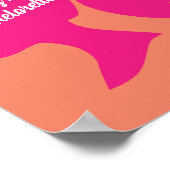 Party Pink & Orange Bachelorette Poster (Ecke)