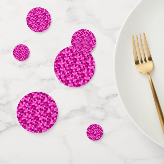 Party Pink Pixels Konfetti, Pixelart-Muster Konfetti (Gruppe)