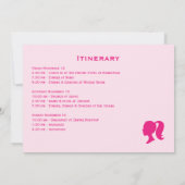 Party Pink Sommerzeit Beach Weekend Bachelorette Einladung (Rückseite)