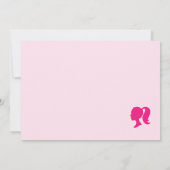 Party Pink Tropical Beach Baby Dusche Einladung (Rückseite)