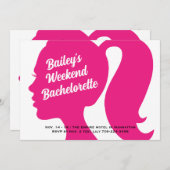 Party Pink Weekend Einladung (Vorne/Hinten)