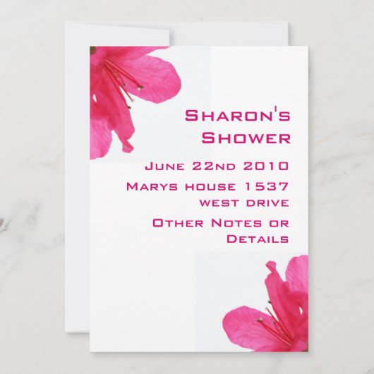 Party Pinks Einladung (Rückseite)