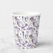 Party Pirate Aquarell Meerjungfrauen Delphine Pappbecher (Vorderseite)