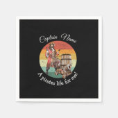 Party Pirate Black Napkins Serviette (Vorderseite)