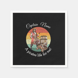 Party Pirate Black Napkins Serviette
