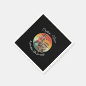 Party Pirate Black Napkins Serviette (Ecke)