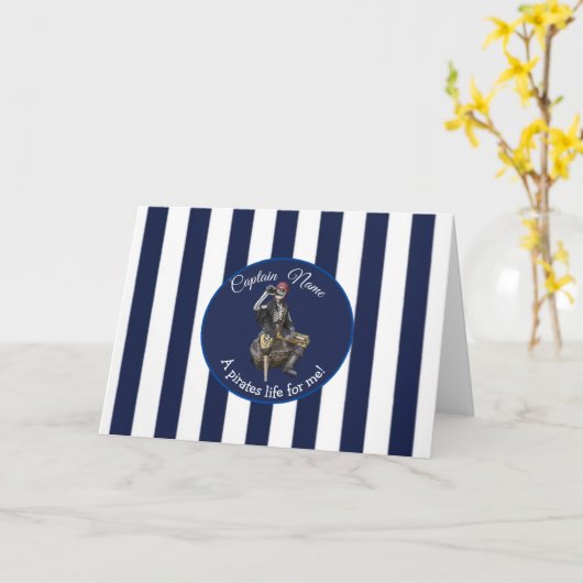 Party Pirate Boy Thema Karte (Gelbe Blume)