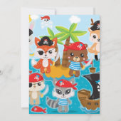 Party Pirate Einladung zur Kinderdusche (Rückseite)