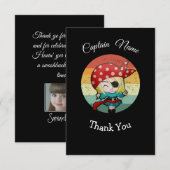 Party Pirate Girl Flat Danke Karte (Vorne/Hinten)