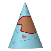 Party "Pirate Map" Partyhütchen (Vorderseite)