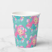 Party Pirate rosa mermaids Paper Cups Pappbecher (Vorderseite)