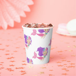 Party Pirate rosa mermaids Paper Cups Pappbecher