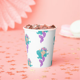 Party Pirate rosa mermaids Paper Cups Pappbecher