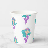 Party Pirate rosa mermaids Paper Cups Pappbecher (Vorderseite)
