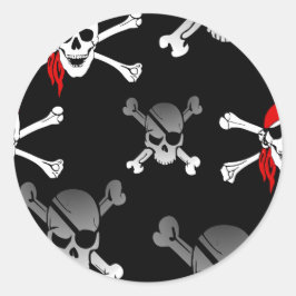 Party Pirate Runder Aufkleber