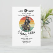 Party Pirate Skeleton Einladung (Stehend Vorderseite)