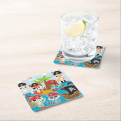 Party Pirate Square Paper Untersetzer (Vor Ort)