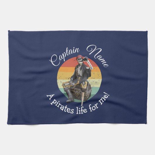 Party Pirate Thema Geschirrtuch (Horizontal)
