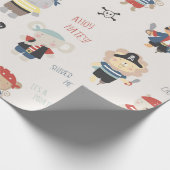 Party Piratenwrapping Paper für die Crew von Tiere Geschenkpapier (Ecke)