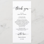 Party Place Einstellung Vielen Dank, Schwarze Scri Programm (Vorderseite)