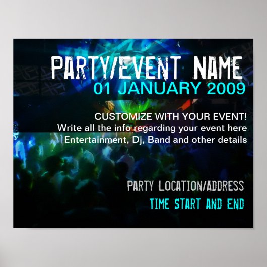 Party Plakat #005 Poster (Vorne)