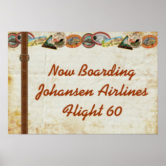 Party-Plakat für Reisegepäck Poster