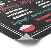 Party-Plakatunterschrift für Hot Chocolate Bar Men Poster (Ecke)