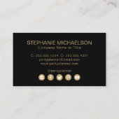 Party Plane Blush Pink Gold Glitzer Ballon Visitenkarte (Rückseite)