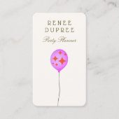 Party Planer Ballon Business Card Visitenkarte (Vorderseite)