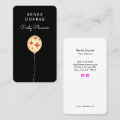 Party Planer Ballon Business Card Visitenkarte (Vorne/Hinten)