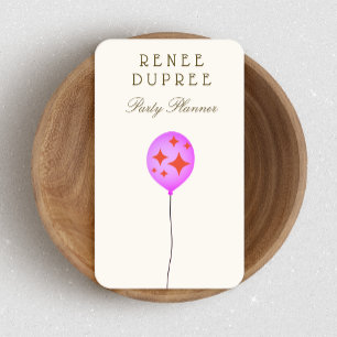 Party Planer Ballon Business Card Visitenkarte
