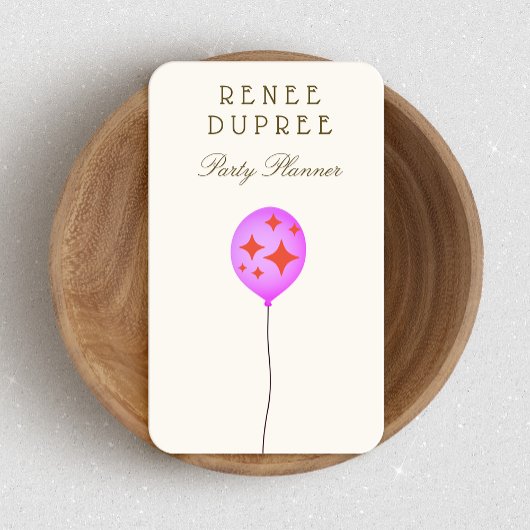 Party Planer Ballon Business Card Visitenkarte