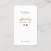 Party Planer Ballon Business Card Visitenkarte (Rückseite)