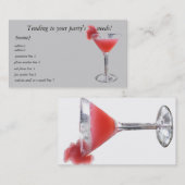 Party-Planer-Barkeepergeschäftskarte Visitenkarte (Vorne/Hinten)